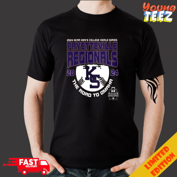 2024 NCAA Men’s College World Series Fayetteville Regionals Kansas State Wildcats The Road To Omaha Merchandise T-Shirt