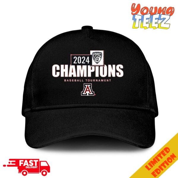 Arizona Wildcats 2024 PAC-12 Baseball Conference Tournament Champions Locker Room Classic Hat-Cap Snapback