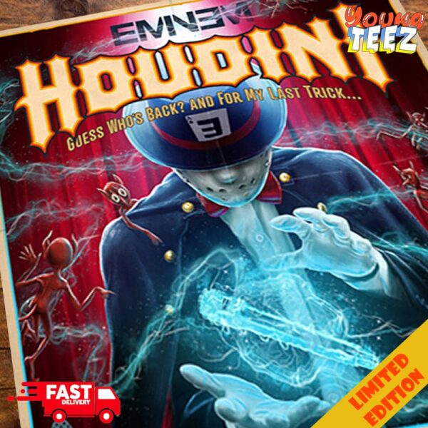 Eminem Houdini Guess Who’s Back And For My Last Trick Houdini New Single 2024 Coming On May 31st Poster Canvas