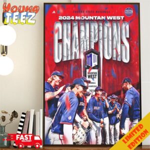 Fresno State Baseball The Diamond ‘Dogs Are 2024 Mountain West Champions Home Decor Poster Canvas