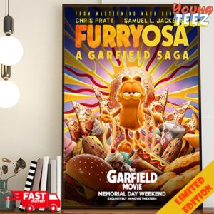 From Mastermind Mark Dindal Chris Pratt Samuel L Jackson Furryosa A Garfield Saga The Funny Poster For Garfield Movie Poster Canvas