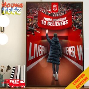 Liverpool FC From Doubters To Believers Danke Jurgen Klopp Home Decor Poster Canvas