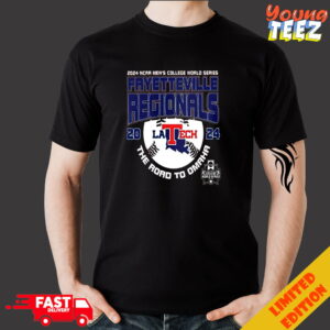 Louisiana Tech Bulldogs 2024 NCAA Division I Baseball Fayetteville Regionals The Road To Omaha Merchandise T Shirt