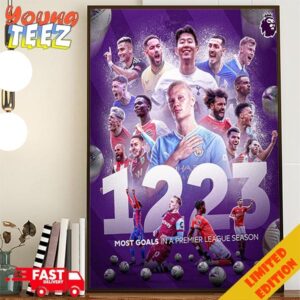 Manchester City 2023-24 Has Seen The Most Goals For A Single Season In Premier League History 1223 Goals Poster Canvas