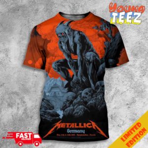 Metallica Germany May 24th 26th 2024 M72 Munich Word Tour Poster And Event Tee By Ken Taylor Olympiastadion De Munich Alemania All-Over Print T-Shirt Hoodie