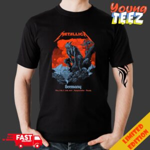 Metallica Germany May 24th 26th 2024 M72 Munich Word Tour Poster And Event Tee By Ken Taylor Olympiastadion De Munich Alemania Tee Merchandise T-Shirt