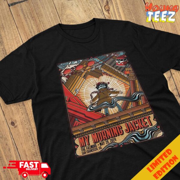 My Morning Jacket The Fillmore May 28 2024 San Francisco CA Show At The Legendary By Mr Reno Merchandise T-Shirt