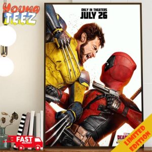 New Poster For Deadpool And Wolverine Peak Incoming In Theaters On July 26 Home Decor Poster Canvas