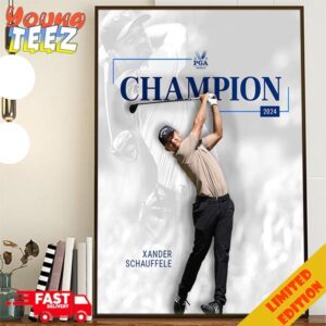 Official Golfer Xander Schauffele Champion PGA Championship 2024 Home Decor Poster Canvas
