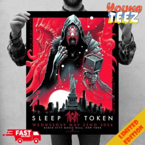 Sleep Token Wednesday May 22nd 2024 Radio City Music Hall New York By Luke Preece Merchandise Store Limited Edition Home Decor Poster Canvas