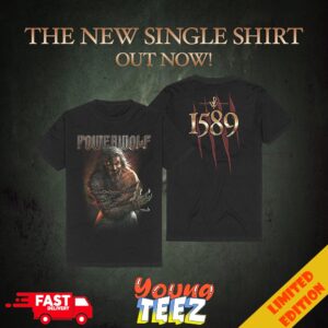 The New Single Shirt Out Now Powerwolf 1589 New Single Official Merchandise Heavy Metal Two Sides T-Shirt