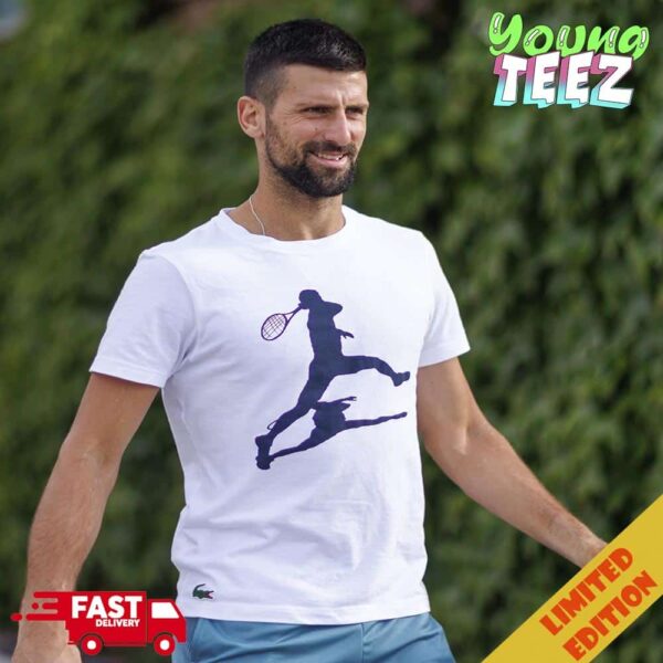 A Seven Time Champion Appears Novak Djokovic With Logo Lacoste Tennis Shirt All Over Print T-Shirt
