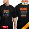 AC DC Black And White Photo 2024 PWR UP Europe Tour Schedule Lists Two Sides T-Shirt