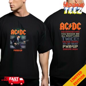 AC DC Gelsenkirchen PWR UP Europe Tour 2024 You Shook Me All Night Long Twice Veltins Arena 17-21 May Two Sides T-Shirt