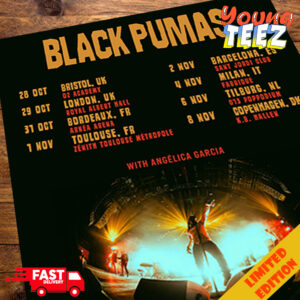 Black Pumas Fall European Tour 2024 With Angelica Garcia Schedule List Date Poster Canvas