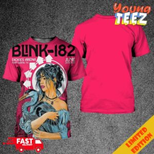 Blink-182 Dickies Arena Fort Worth Texas June 25th 2024 One More Time Tour All Over Print T-Shirt