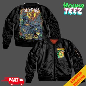 Blink-182 First Poster Design By Brian Allen One More Time Tour Show In Kia Center Orlando FL June 20 2024 Bomber Jacket All Over Print Shirt