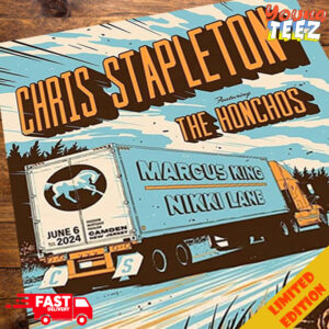 Camden Poster For Chris Stapleton Inspired By His Song Crosswind On June 6 2024 At Freedom Mortage Pavilion Camden New Jersey Poster Canvas