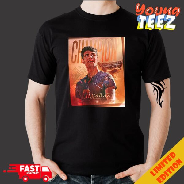 Carlos Alcaraz I Prince Of Clay Roland Garros 2024 Champion ATP Tour Merchandise T-Shirt