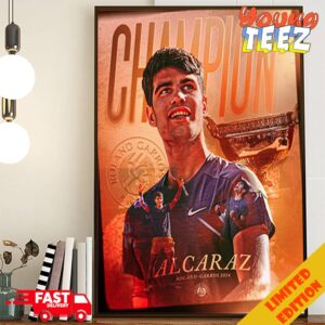 Carlos Alcaraz I Prince Of Clay Roland Garros 2024 Champion ATP Tour Poster Canvas