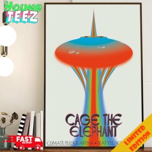 Check Out The Cage The Elephant Climate Pledge Arena Seattle WA June 22 2024 Concert Poster Limited Edition Poster Canvas Home Decor