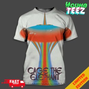 Check Out The Cage The Elephant Climate Pledge Arena Seattle WA June 22 2024 Concert Poster Limited Edition Unisex All Over Print T-Shirt