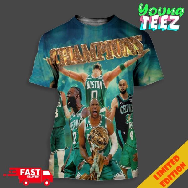 Congrats Boston Celtics New Champions NBA Finals 2024 NBA Champions All Over Print Unisex T-Shirt