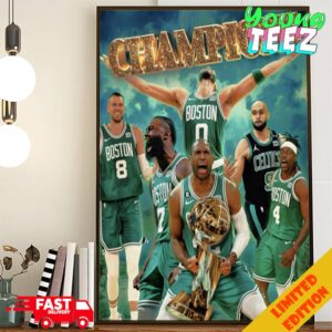 Congrats Boston Celtics New Champions NBA Finals 2024 NBA Champions Poster Canvas