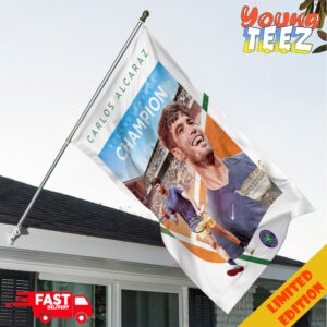 Congrats Carlos Alcaraz Champion Roland Garros 2024 The Championships Wimbledon Garden House Flag Home Decor