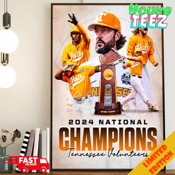 Congrats Tennessee Volunteers Champions NCAA Baseball 2024 The National Champions MCWS Poster Canvas