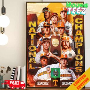 Congrats Tennessee Volunteers College World Series Champions NCAA Baseball 2024 The National Champions MCWS Poster Canvas
