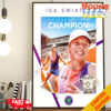 Congratulations IG4 Iga Swiatek Champion Roland Garros 2024 ATP The Championships Wimbledon Poster Canvas