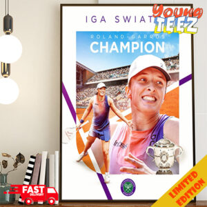 Congratulations IGA Swiatek Champion Roland Garros 2024 ATP The Championships Wimbledon Poster Canvas