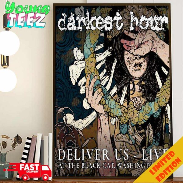 Darkest Hour – Deliver Us – Live At The Black Cat Washington DC Stream On June 19th 2024 Poster Canvas Home Decor