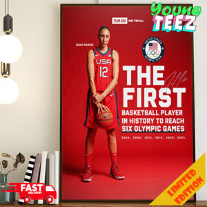 Diana Taurasi USA Women’s National The First Basketball Player In History To Reach Six Olympic Poster Canvas