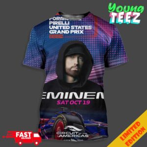 Eminem Dare Me To Drive At Formula 1 Pirelli United States Grand Prix 2024 Austin Texas On October 19th Unisex All Over Print T-Shirt