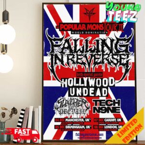 Falling In Reverse UK Tour 2024 The Popular Mons Tour II World Domination Schedule List Date Poster Canvas fejCw qbzsts.jpg