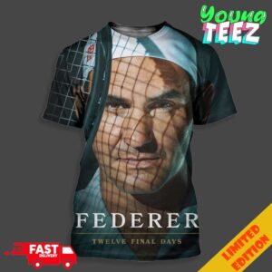 Federer Twelve Final Days Documentary Films Releasing On June 20th 2024 Unisex All Over Print T-Shirt