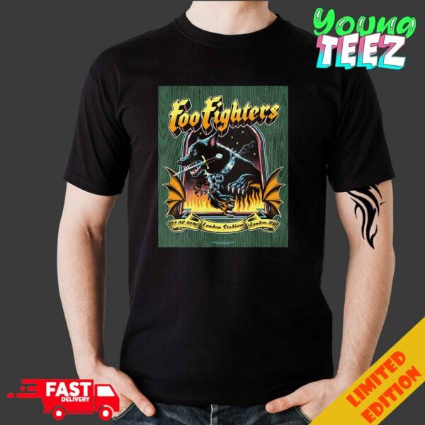Foo Fighters Everything Or Nothing At All Tour June 22 2024 London Stadium UK By Max Loffler Essentials Unisex T-Shirt