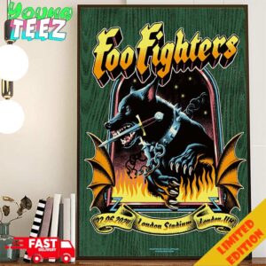 Foo Fighters Everything Or Nothing At All Tour June 22 2024 London Stadium UK By Max Loffler Poster Canvas Home Decor