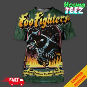 Foo Fighters Everything Or Nothing At All Tour June 22 2024 London Stadium UK By Max Loffler Unisex All Over Print T-Shirt