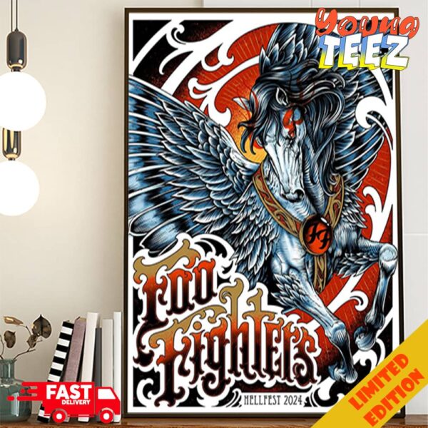 Foo Fighters Limited Poster Edition At Hellfest 2024 Poster Canvas