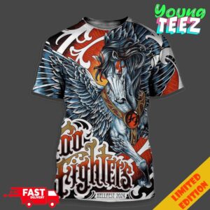 Foo Fighters Limited Poster Edition At Hellfest 2024 Unisex All Over Print T-Shirt