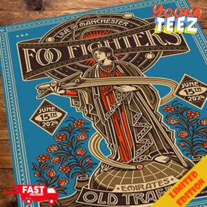Foo Fighters Live In Manchester Round 2 Tonight Emirates Old Trafford June 15th 2024 By Florian Schommer Limited Poster Tour Poster 2