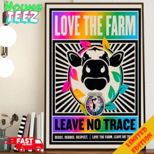 Glastonbury Festival 2024 Love The Farm Leave No Trace Poster Canvas Home Decor