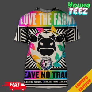 Glastonbury Festival 2024 Love The Farm Leave No Trace Unisex All Over Print T-Shirt