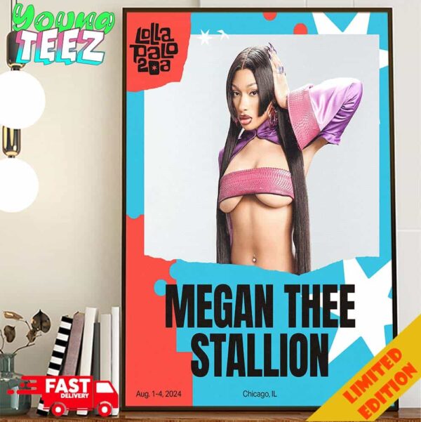 Hot Girl Summer Loliapaliza 2024 In Chicago Megan Thee Stallion At Grant Park On August 1 4 Poster Canvas Home Decor