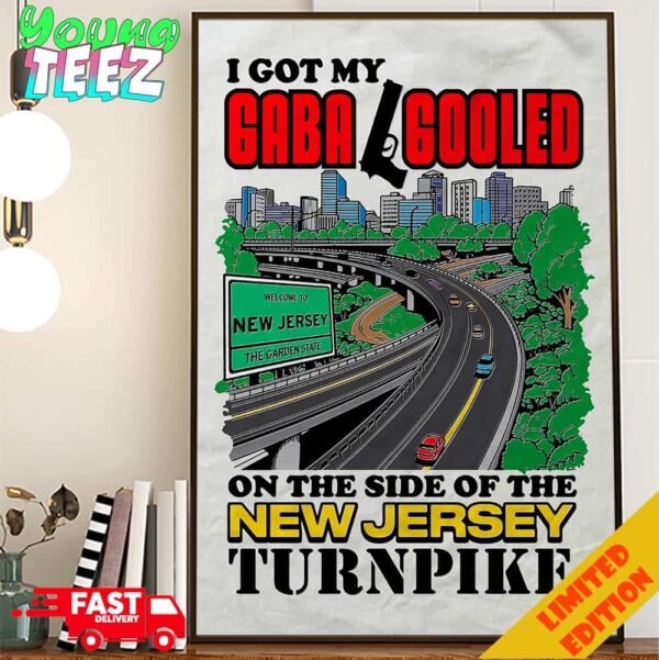 I got My Gaba Gooled On The Side Of The New Jersey Turnpike Poster Canvas Home Decor