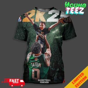Jayson Tatum Winning First NBA Championship Deluxe Edition 2k25 Boston Celtics Champion NBA Finals 2024 Unisex All Over Print T-Shirt