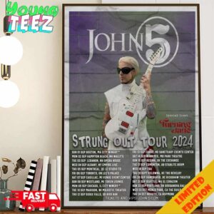 John 5 Strung Out Tour 2024 Schedule List Date Poster Canvas Home Decor
